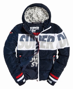 Superdry Japan Breakers Utility Férfi Kabát Fehér/Sötétkék | FNZWL5839